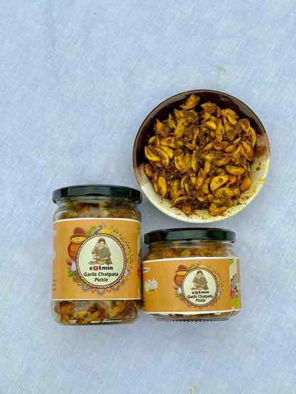 Eatmin Chatpata Roasted Garlic Pickle (Bhuna Lahsun Achar) | Homemade